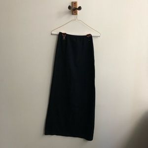 American Apparel Fitted long max skirt with  slit